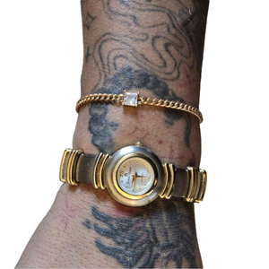 Vintage Etienne Aigner women’s small watch two tone needs battery